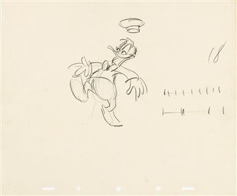 (WALT DISNEY STUDIOS) [DONALD DUCK / PANCHITO PISTOLES / ANIMATION] FRANK MC SAVAGE (1903-1998) Group of 7 Disney studio-related drawin